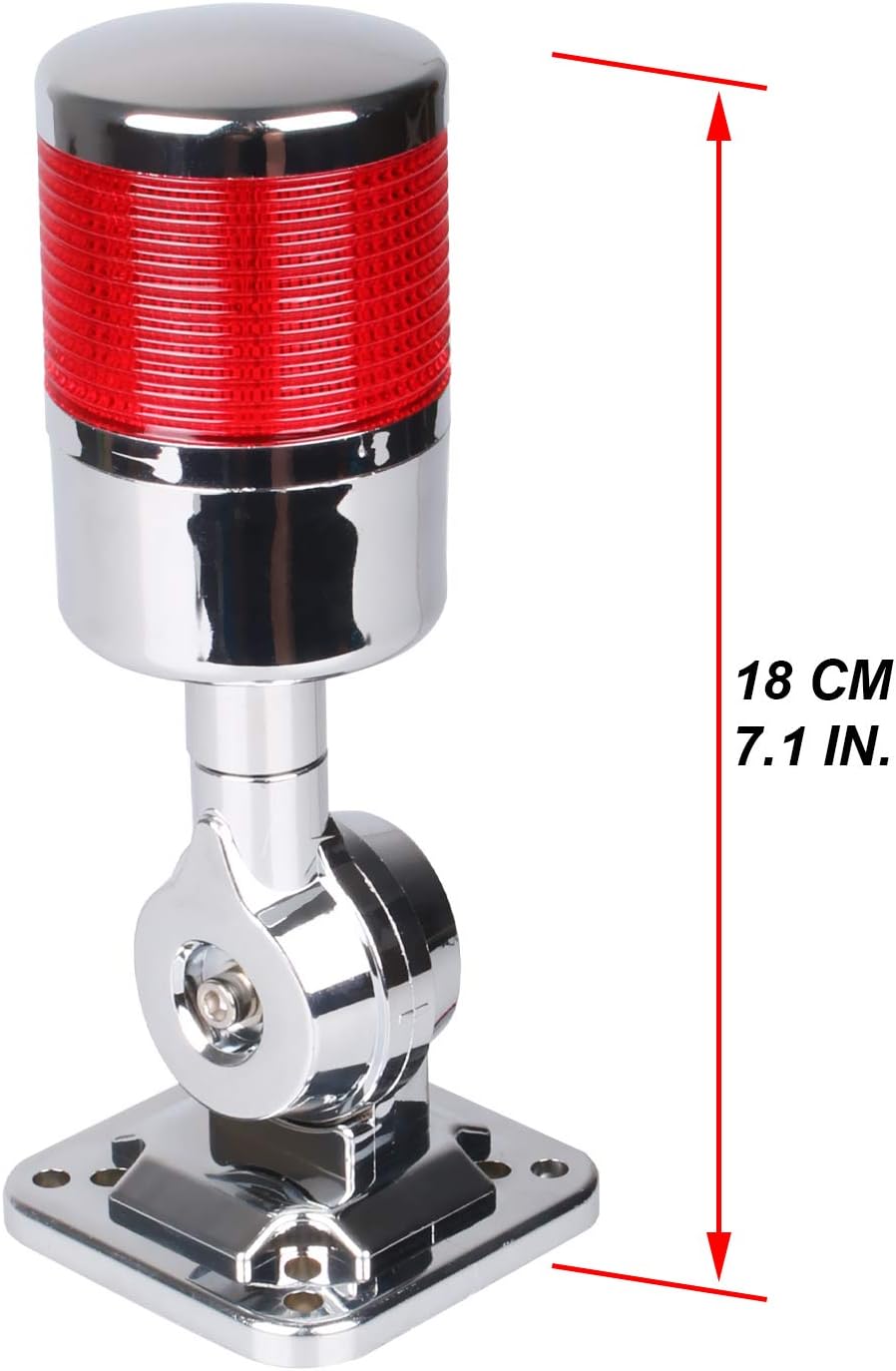 12-24V LED Stack Tower Lights, Industrial Warning Lights, Andon Lights, Column Signal Tower Indicator Lamp Beacon, Continuous/Flashing Light Switchable, 1 Layer (Without Buzzer)