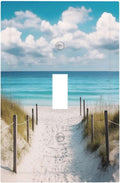 Decorative Light Switch Cover Plate Coastal Beach Ocean Seaside View 1 Gang Single Toggle Wall Plates for Electrical Outlets Outlet Covers Switch Plate Covers Faceplate for Bedroom Home Decor