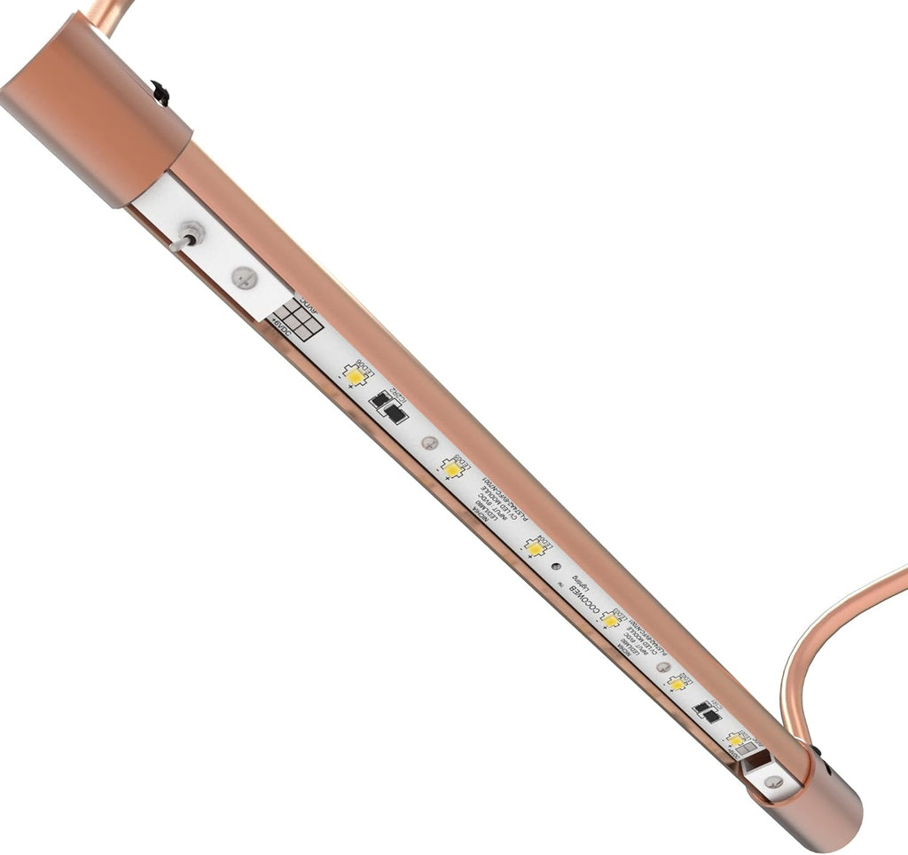 Cocoweb 12 Inch Tru-Slim Copper Picture Light - LED, 2700K, Adjustable Arm, Plug-in, Toggle Switch, Sleek and Compact Design