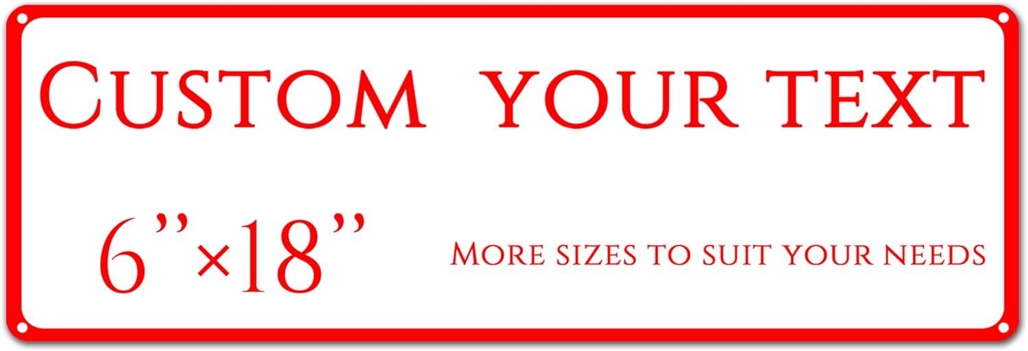Custom Sign, street signs customized，custom office door signs，be right back sign， Customize for Office, Business, Workplace, office, Home, Delivery Signs(6 * 18 Inch)