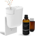 Plug-in Wall Diffuser | Waterless Essential Oil Aroma Diffuser | Portable Mini Home Scent Machine for Large Room | Aromatherapy Kit with 100ml Oil & Refill Bottle | White | Gift