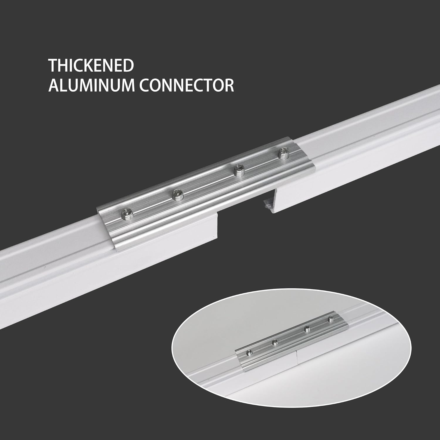 Curtain Track for Ceiling or Wall, Heavy Duty Aluminum Alloy with Smooth Sliding, Easy to Install, White, 3ft To 12ft