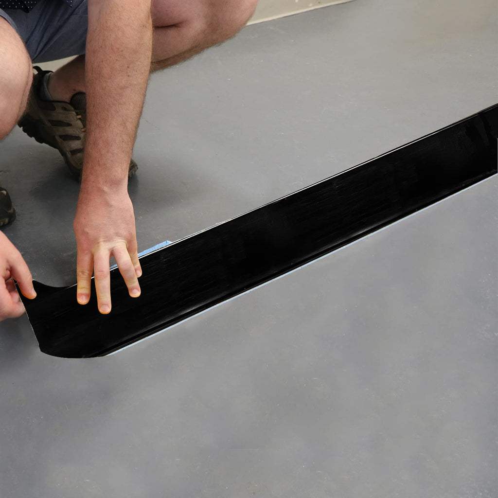 SmartSign Black 4 inch x 100 feet Floor Marking Tape, 32 mil Vinyl Floor Tape, Superior Mark Industrial Use Safety Tape with Beveled Edges, Strong Adhesive, for Gym/Warehouse/Courts