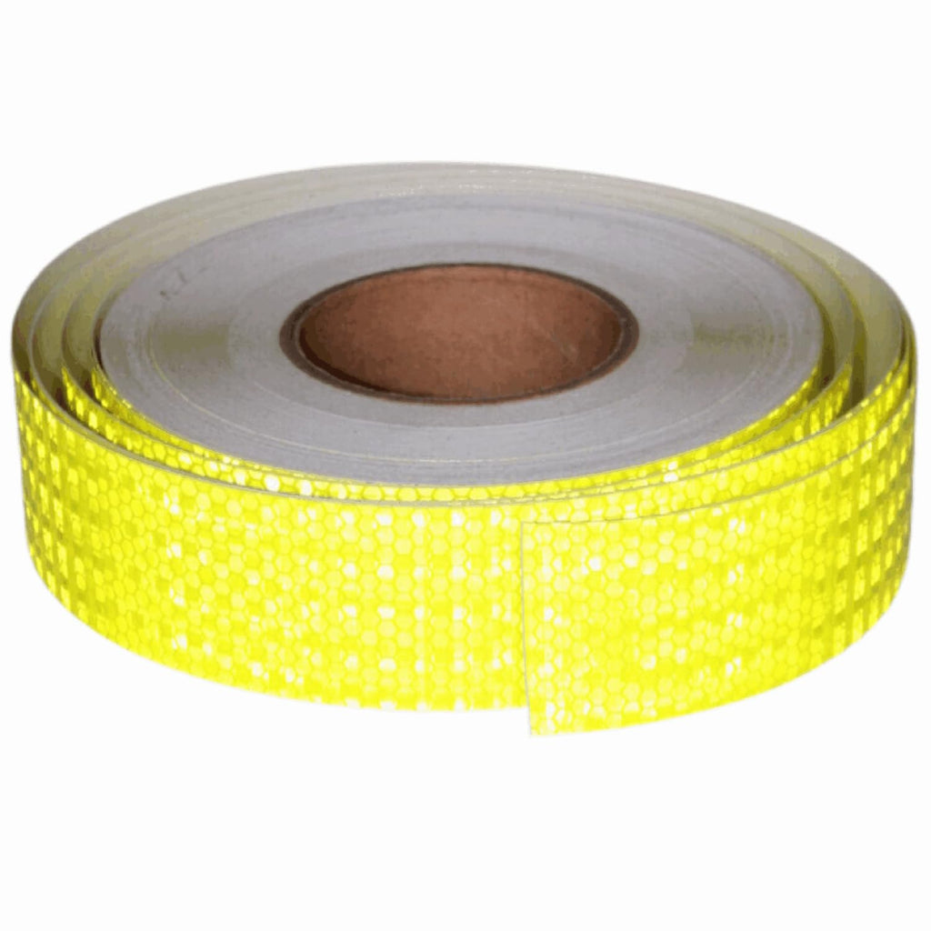 Fluorescent Yellow Reflective Tape Outdoor Waterproof 2 inch Wide, High Visibility Warning Safety Industrial Marking Tape (168 feet)