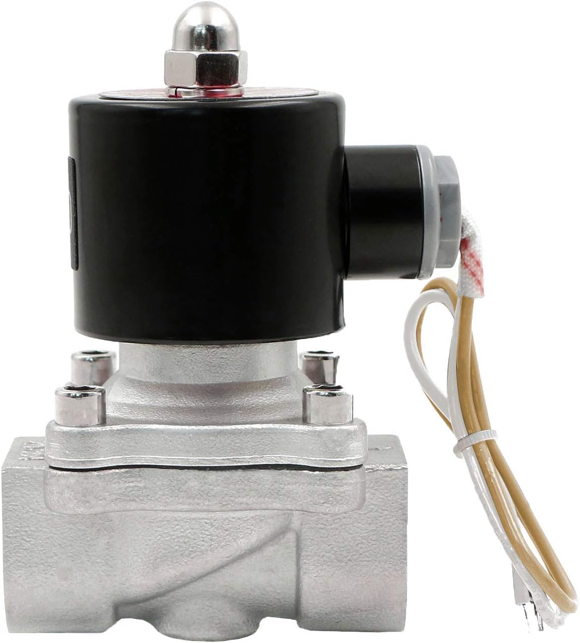 U.S. Solid Stainless Steel Electric Solenoid Valve 110VAC Normally Closed Air Water (3/4)(20-pack)