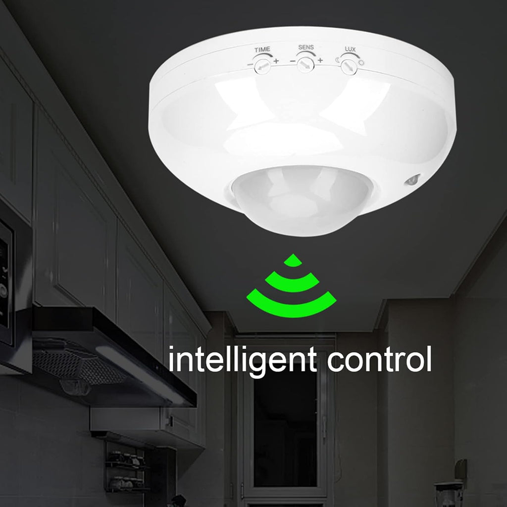 Occupancy Sensor Light Switch, 360 Degree PIR Motion Light Switch 110V‑240V Movement Sensor Light Switch Ceiling Mounted Motion Sensor Detector Switch