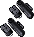 Window and Door Alarm When Opened for Kids Safety/Home Security, 2 Pack Sliding Door Sensor Alarms with Remote for Dementia,Burglar Alert for Business/Garage/Apartment Entry,Back/Front/Pool, Black