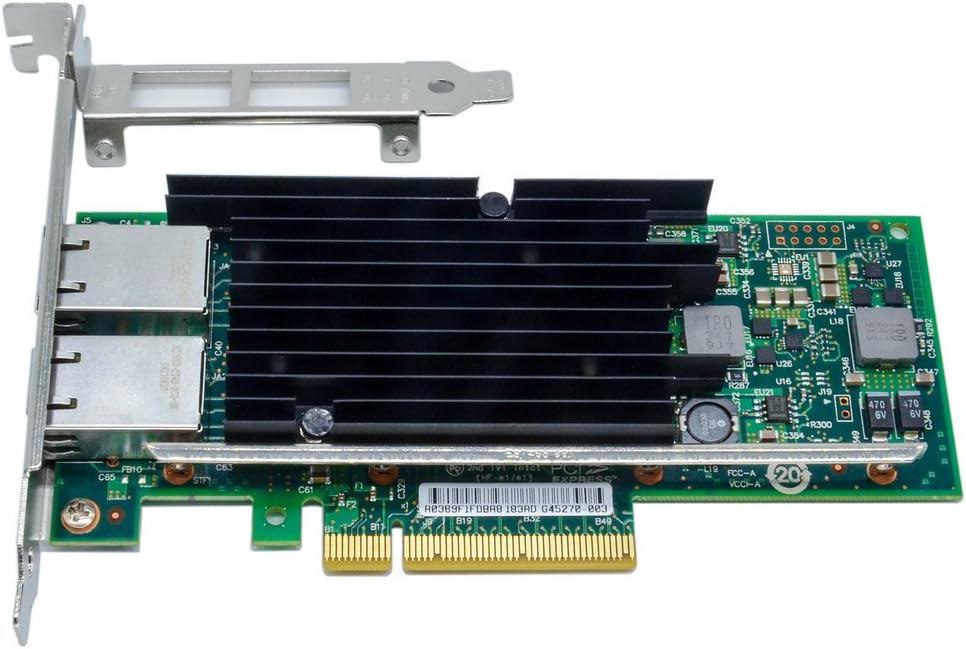 10Gb PCI-E x8 with Intel Chipset X540-T2 Ethernet Network Card Dual RJ45 Port Server LAN Controller Adapter NIC