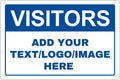 Custom Signs Outdoor Metal - 12 x 8 Customized Personalized Aluminum Signs for Office, Home, Business, Decor, Custom Rust-Proof Sign (VISITORS)