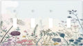 Colorful Wildflower Watercolor Dandelion Floral Light Switch Covers Quad Toggle Electrical Faceplate 4 Gang Wall Plate Decorative Switch Plates For Cabin Home Decor