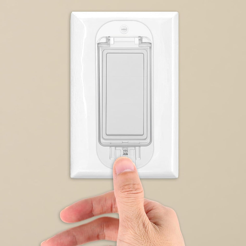 Light Switch Guard Cover 2 Pack Wall Switch Guard Child Proof Rocker Switches Plate Cover Keeps Lights or Switches from Being Accidentally Turned ON or OFF