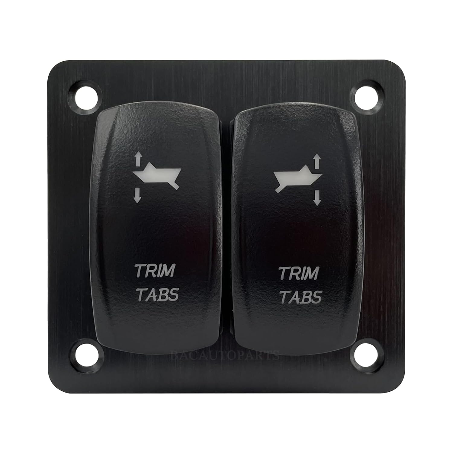 Red Led Trim Tabs Panel (ON)-Off-(ON) Momentary Rocker Switch Panel 3 Way Toggle Switch Panel for Marine Boat Pontoon Yacht Console 12V/20A 24V/10A Waterproof I