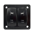 Orange Led Trim Tabs Panel (ON)-Off-(ON) Momentary Rocker Switch Panel 3 Way Toggle Switch Panel for Marine Boat Pontoon Yacht Console 12V/20A 24V/10A Waterproof IP68
