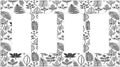 Black White Leaf Wheat Maple Leaf Plant Wallplates 4 Gang Quad Rocker Decorative Light Switch Covers Electrical GFCI Faceplate Switch Plate for Bedroom Bathroom Decor