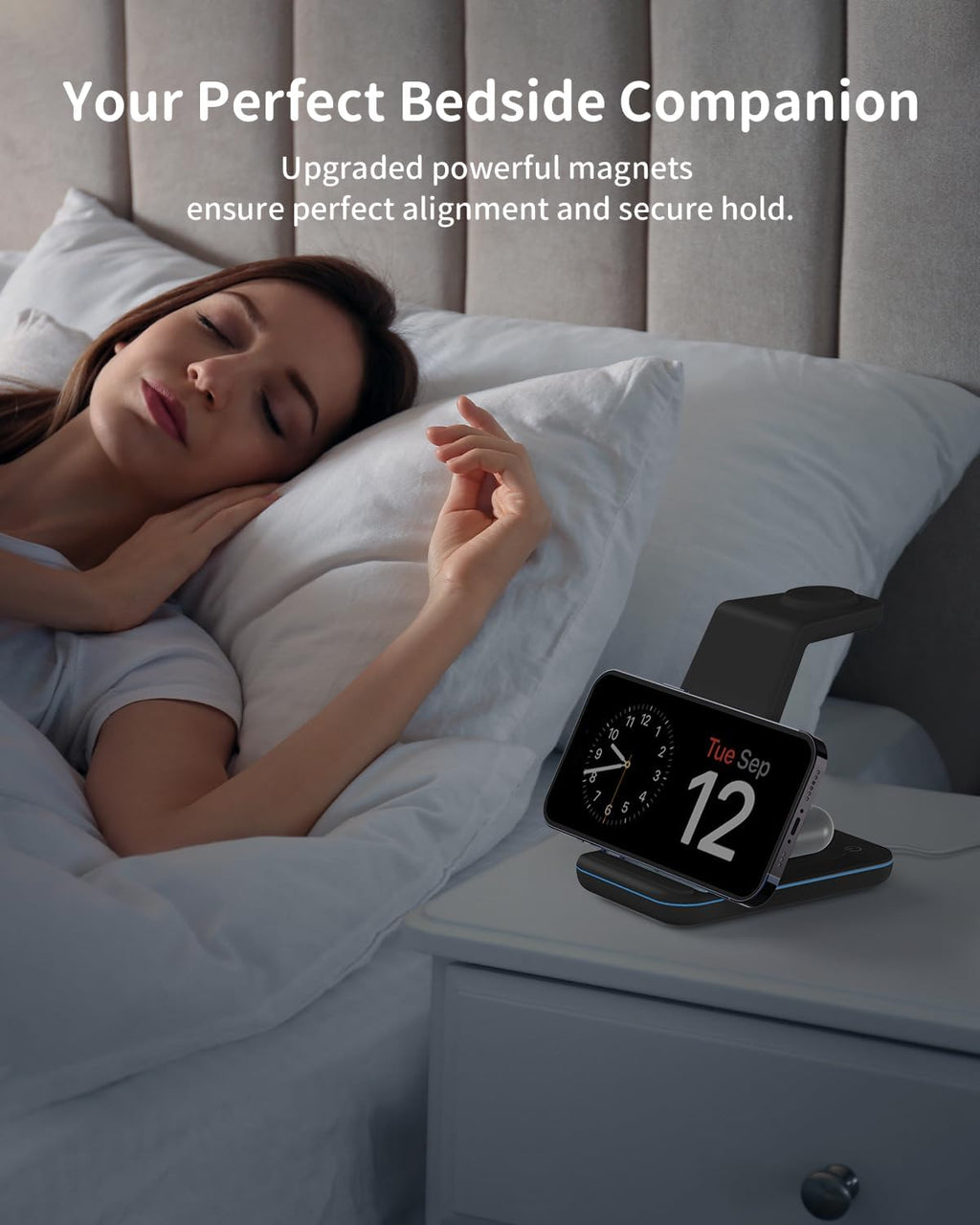 Wireless Charger for iPhone Charging Station: 3 in 1 Phone Charger Stand for iPhone 17/16/15/14/13/12/11/SE/X Pro Max Plus - Apple Watch 11/10/9/Ultra 2/8/SE/7/6/5 - AirPods 4/Pro 2/3