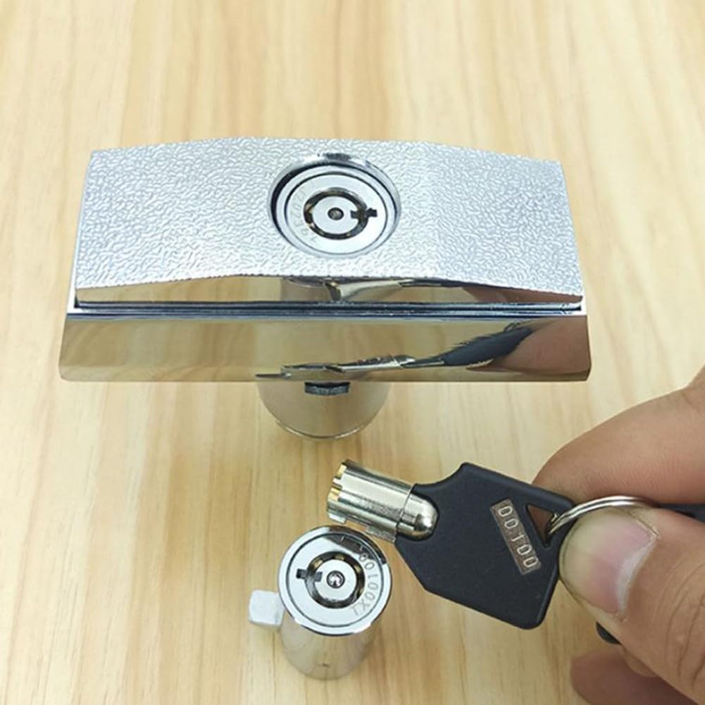 Zinc Alloy T-type Lock, Vending Machine Lock, T-Type Water Vending Machine Lock with Key for Arcade Snack Car Wash Machines