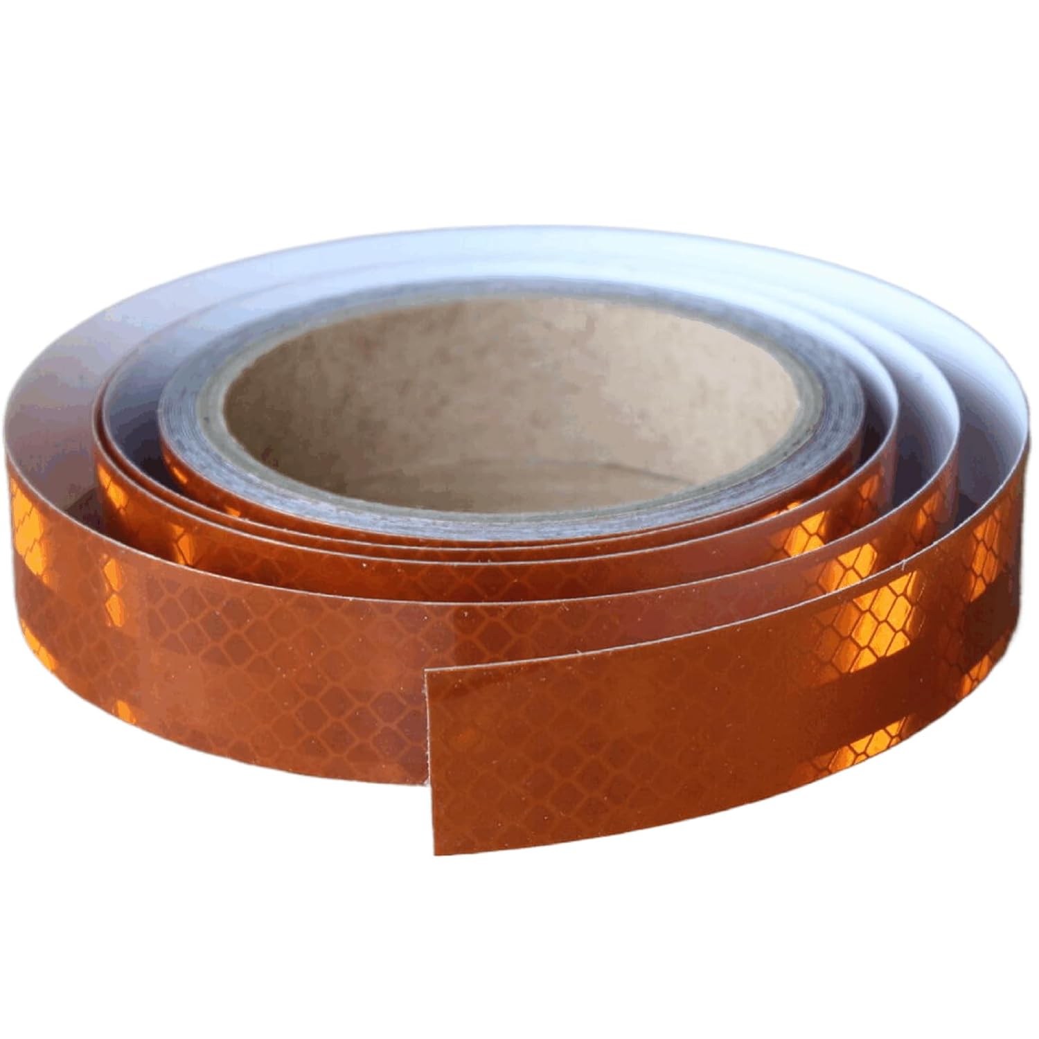 Non Fading Brown Reflective Tape Outdoor Waterproof 1 inch Wide, High Visibility Warning Safety Industrial Marking Tape (15 feet)