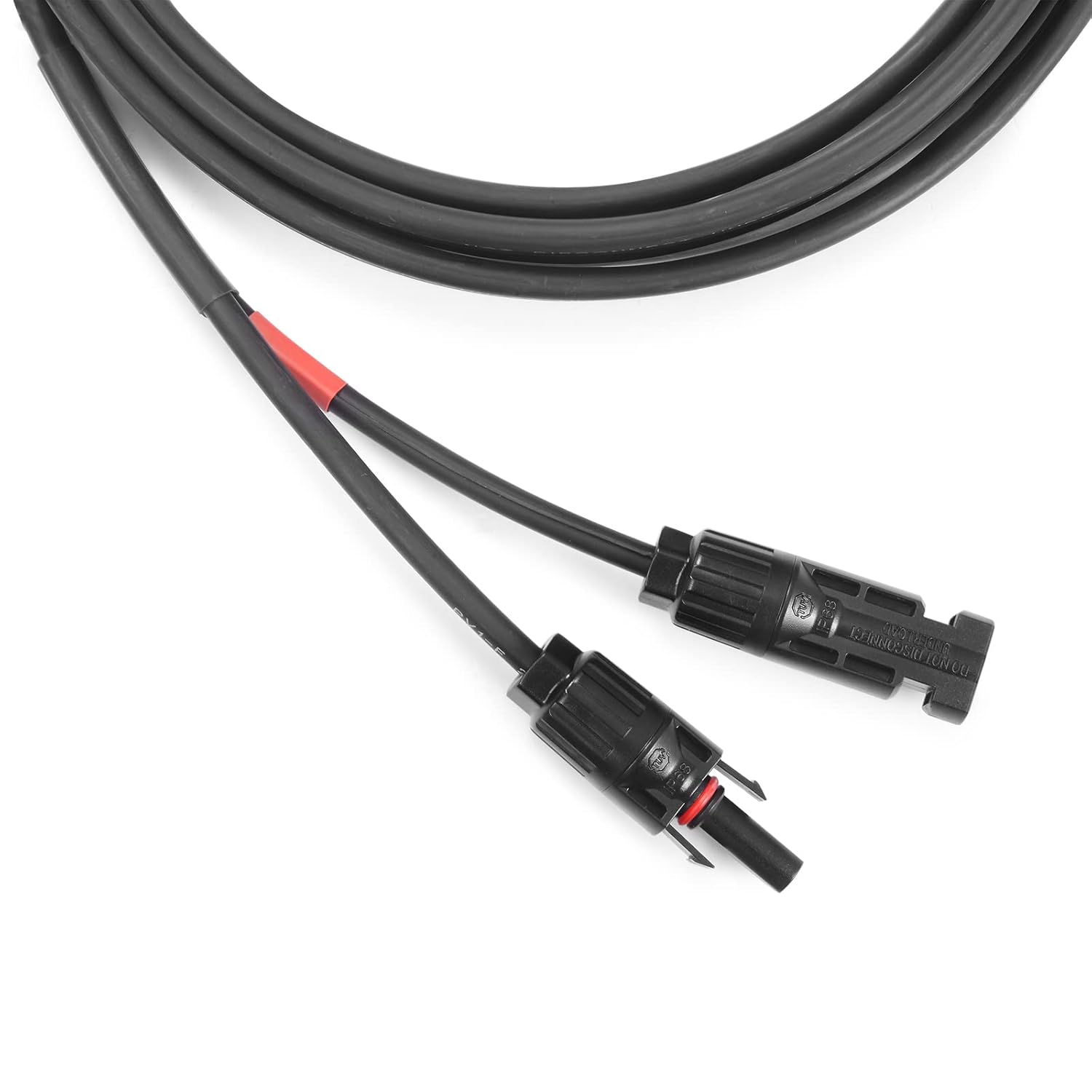 Solar Cable 10 Feet 2x12 AWG Twin Wire Solar Extension Cable, Copper Strand with Female and Male Connectors on Single end, Solar Panel Cable Wire & Adaptor for Home, Shop and RV Solar Panels