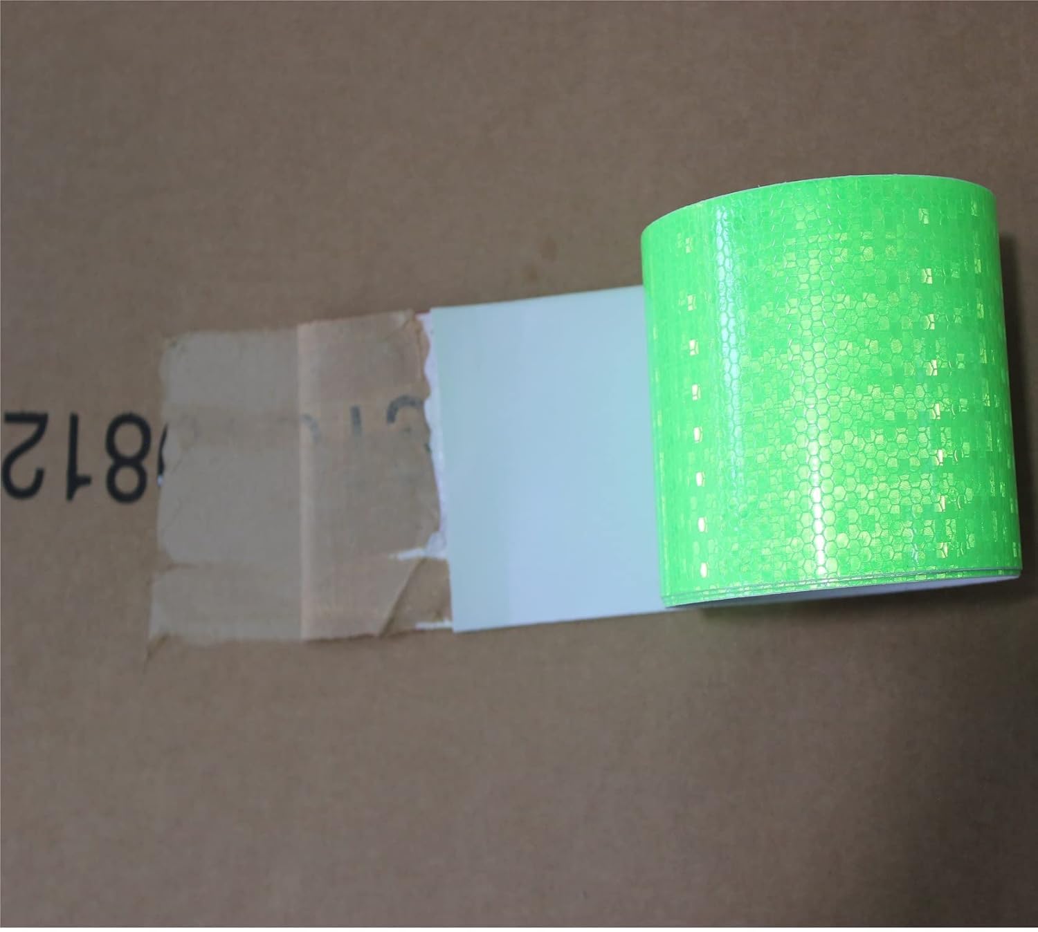 Green Reflective Tape Outdoor Waterproof 3 inch Wide, High Visibility Warning Industrial Marking Tape, Safety Stickers (68 feet,5 Rolls)