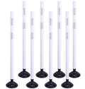 BESEA 8PCS 48" Traffic Delineator Posts with Detachable Base & High-Visibility Reflective Collars,White Durable Flexible Safety Cones for Work Zones, Parking Lots, and Roadways