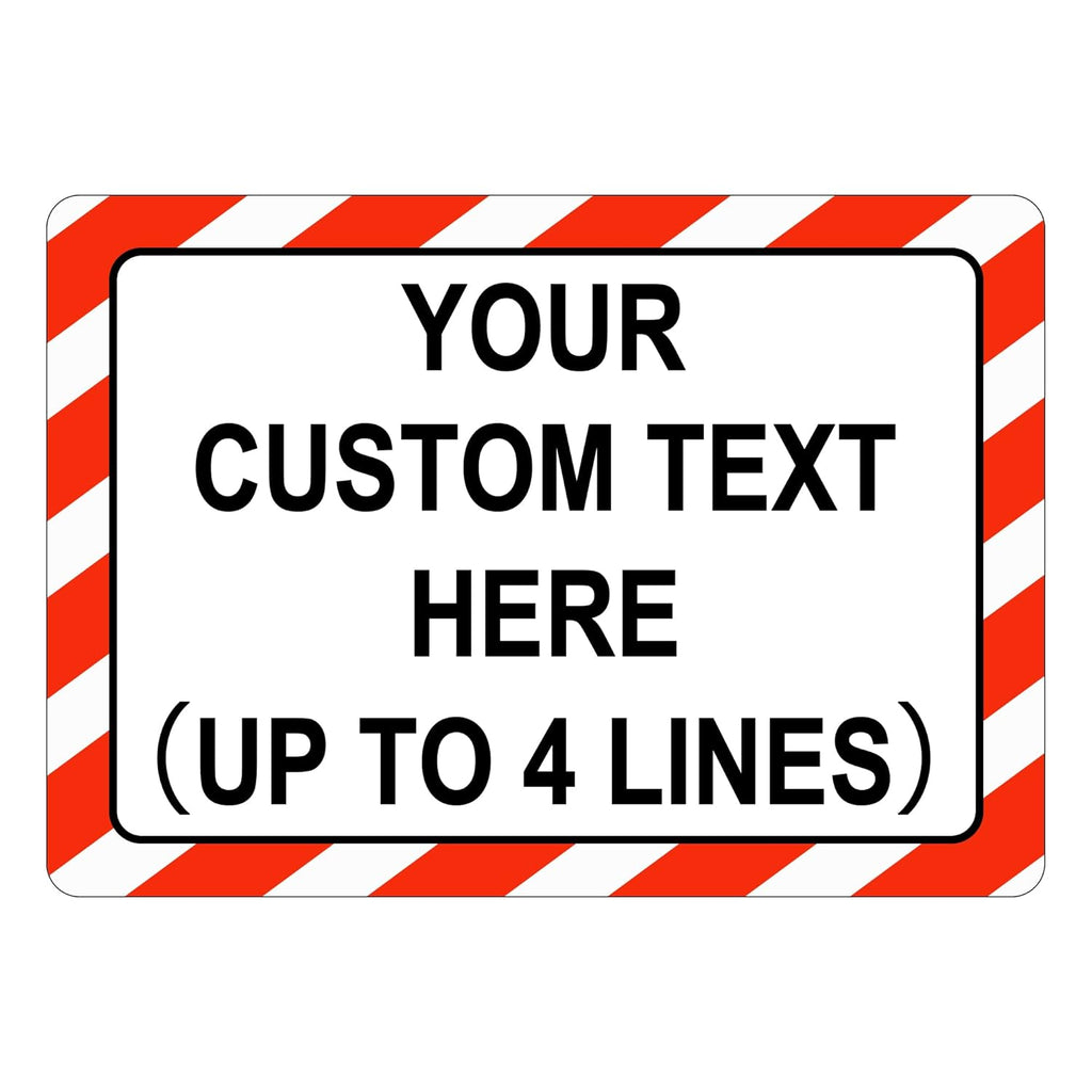Custom Sign Outdoor Metal, Personalized Metal Sign for Parking, Gate, Delivery, Garage, Weatherproof Customized Signs for Outside, Make Your Own Signs Custom(10x7 Inches, Border)