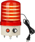 Industrial LED Rotating Warning Light, AC110V Beacon Strobe for Public Emergency Alarms, Siren Light with Volume Adjustment and Switch for Construction, Traffic, Factory, Safety Sign, Boat