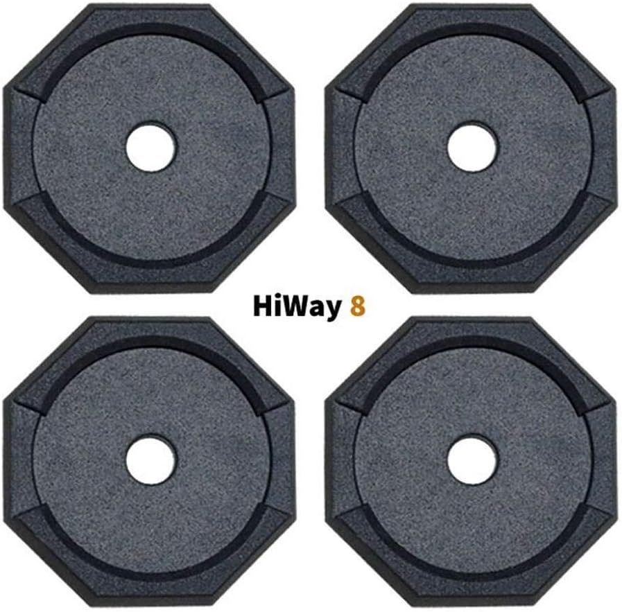 SnapPad HiWay RV Leveling Pads - Permanent Jack Stabilizers for RVs - 8" Round Leveling Jack Pads for HWH Leveling System - Heavy Duty Replacement for Blocks - Made in The USA (4-Pack)