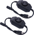 weideer 2Pcs DC12V-24V LED Strip Lights Dimmer Switch PWM Rotary Dimmer Controller Inline Dimmer Switch for LED String Lights Christmas Lights Black K-018-BK