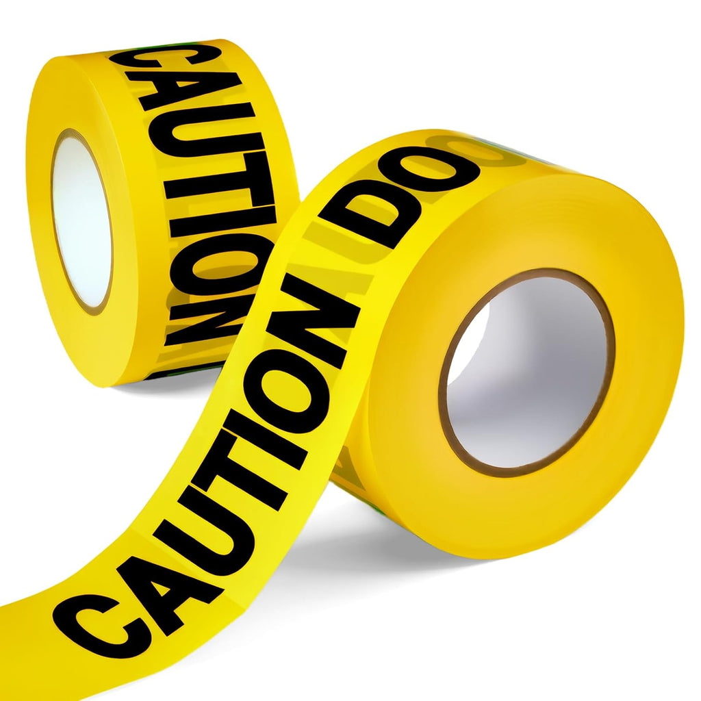 Caution DO NOT Enter Tape – 3 Inch x 1000 Feet | Bright Safety & Hazard Tape with Bold Black Text for Construction, Events, and Dangerous Areas (Caution DO NOT Enter, 2 Pack)