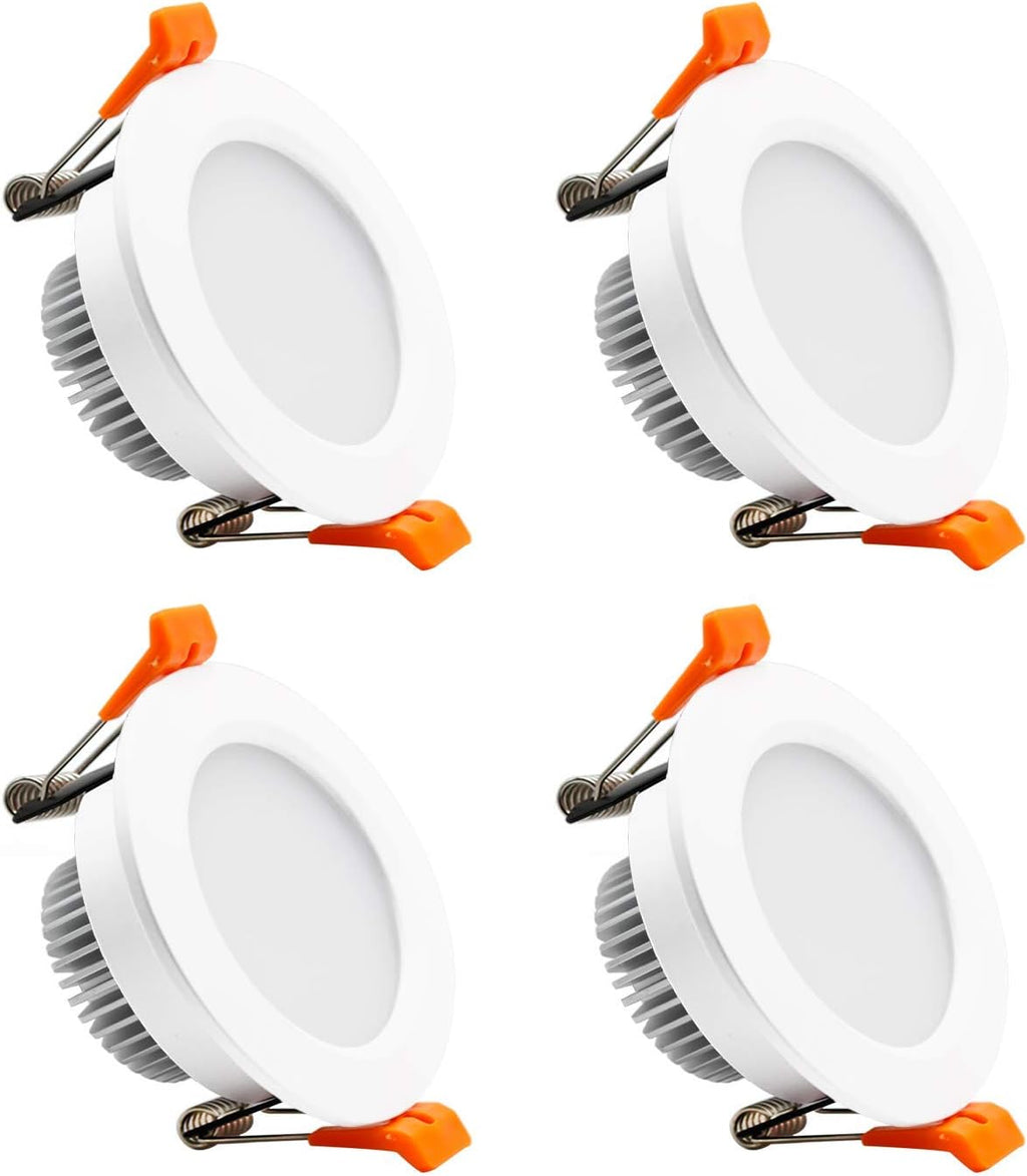 YGS-Tech 2 Inch LED Recessed Lighting, Dimmable Downlight 3W(35W Halogen Equivalent), CRI80, 4000K Natural White Ceiling Light with LED Driver (4 Pack)