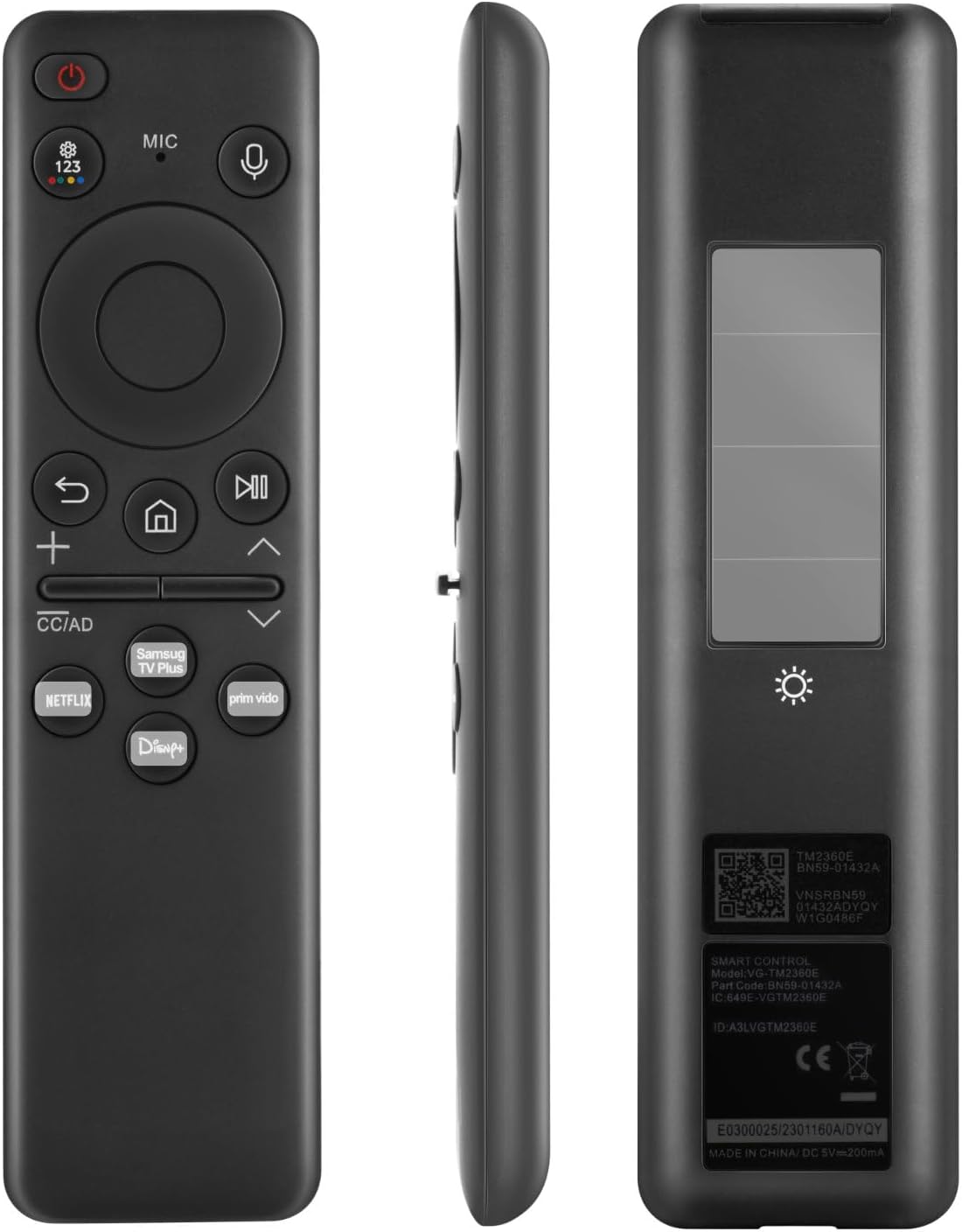 Replacement for Samsung BN59-01432A Solar Remote Control Compatible with Neo QLED 8K HDR Smart TVs