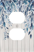 Eucalyptus Rustic Watercolor Plant Outlet Covers 1 Gang Duplex Light Switch Cover Decorative Switch Plates Electrical Receptacle Faceplate Wall Plate For Farmhouse Home Decor