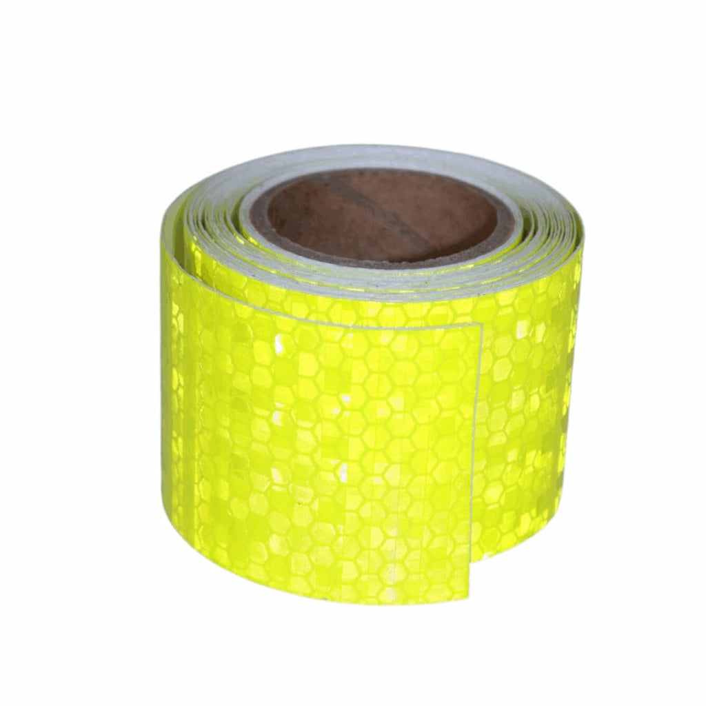 Fluorescent Yellow Reflective Tape Outdoor Waterproof 2 inch, High Visibility Warning Safety Industrial Marking Tape (11 feet)