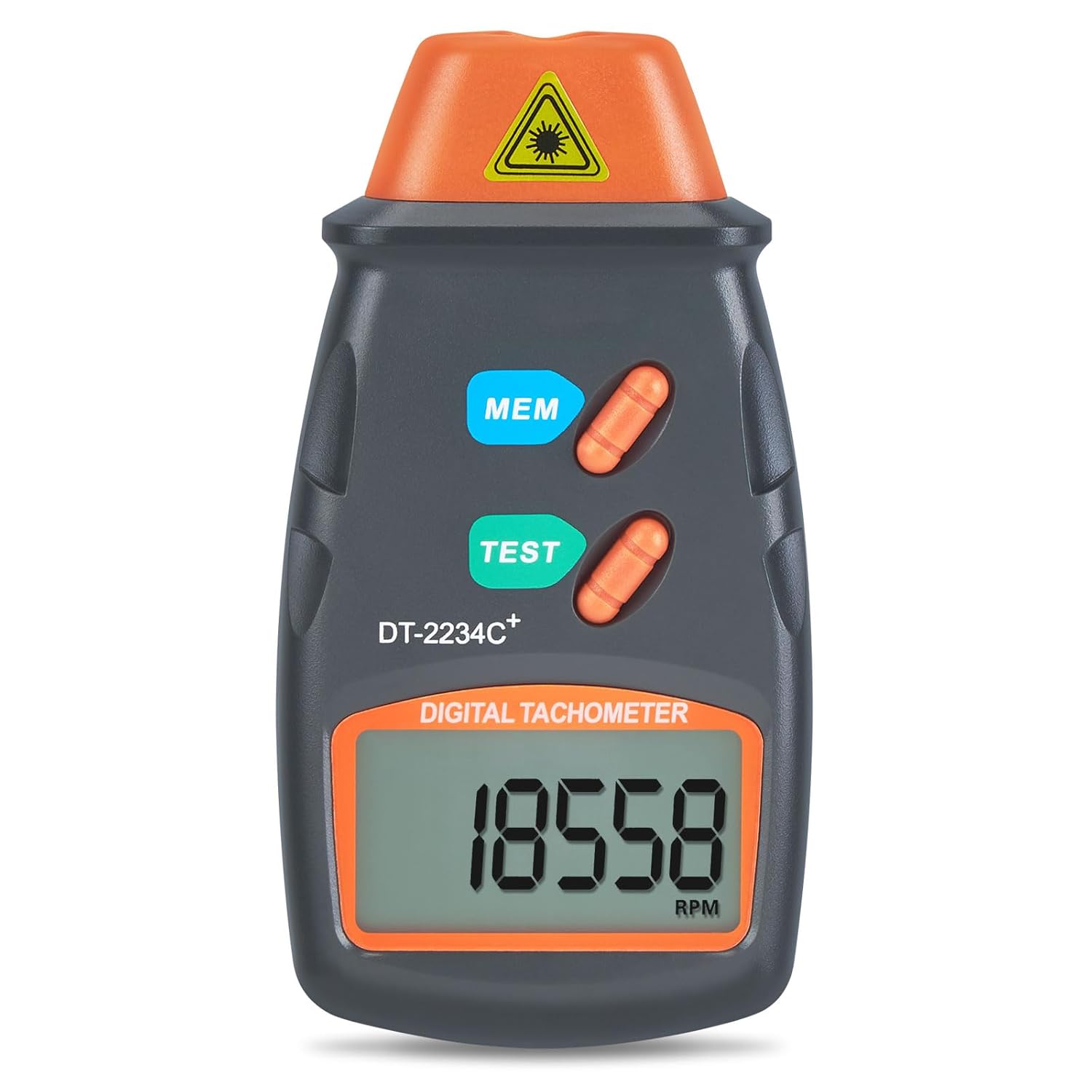 FITNATE Digital Laser Photo Tachometer Non Contact RPM Tach, Noncontact Laser Photo Sensor with 2.5RPM to 99999 RPM