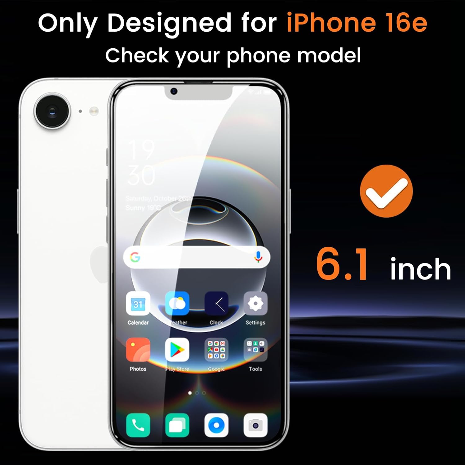 3+3 Pack Privacy Screen Protector for iPhone 16e 6.1-Inch with 3 Pack Camera Lens Protector, Anti Spy Tempered Glass Film 9H Hardness Bubble Free Case Friendly