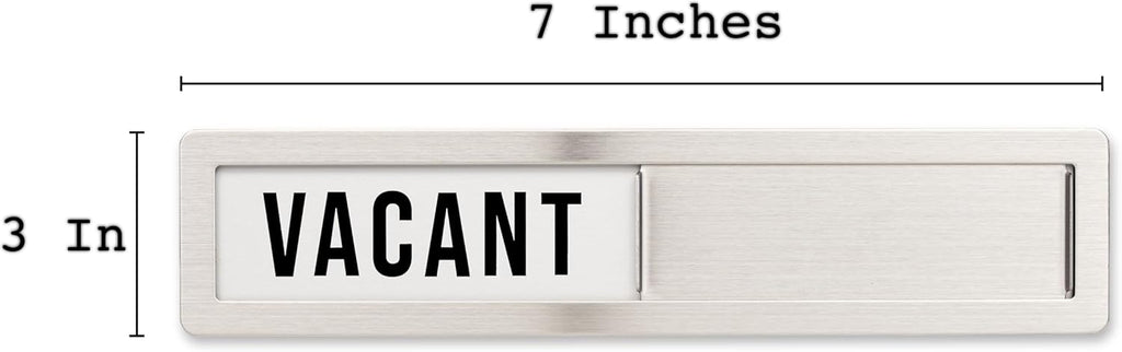 Stainless Steel Vacant/Occupied Privacy Sign for In Out Office Room Use, Vacant and Occupied Bathroom or Business Indicator Signs - All Metal Professional Design
