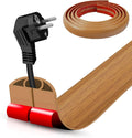 Floor Cord Cover Self Adhesive Cord Hider,10FT Cable Management, Extension Strip Protector for Wires, Prevent Cable Trips for Offices, Gyms, Exhibitions Cavity:0.39"(W) x 0.27"(H) Brown Wood
