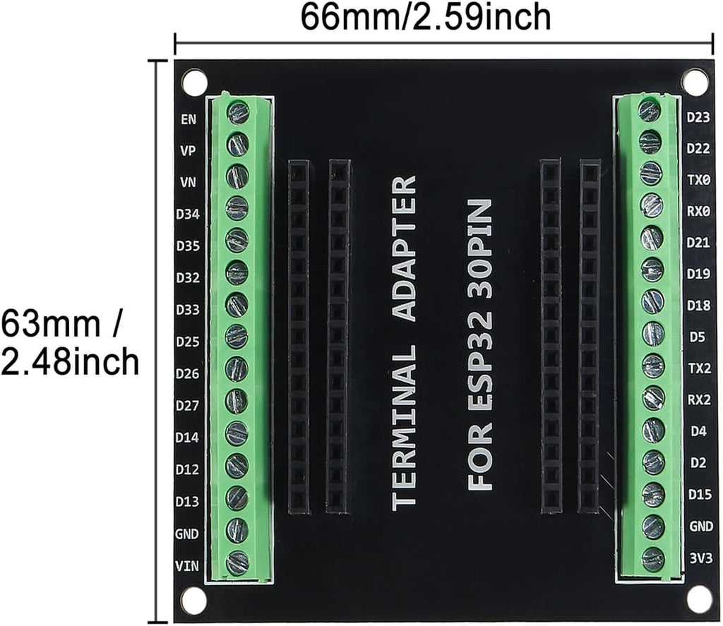 4Pcs ESP32 30Pin Breakout Board GPIO 1 into Expansion Development Board Compatible with 30 Pins ESP32S ESP32 ESP-WROOM-32 Board