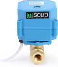 U.S. Solid Motorized Ball Valve- 1/4" Brass Ball Valve with Full Port, 9-24V AC/DC and 2 Wire Auto Return Setup