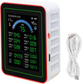 AUNMAS Air Quality Monitor Indoor, CO2 TVOC HCHO PM2.5 PM10 Temp Humid Detect Tester Meter for Home Hotel Office Car