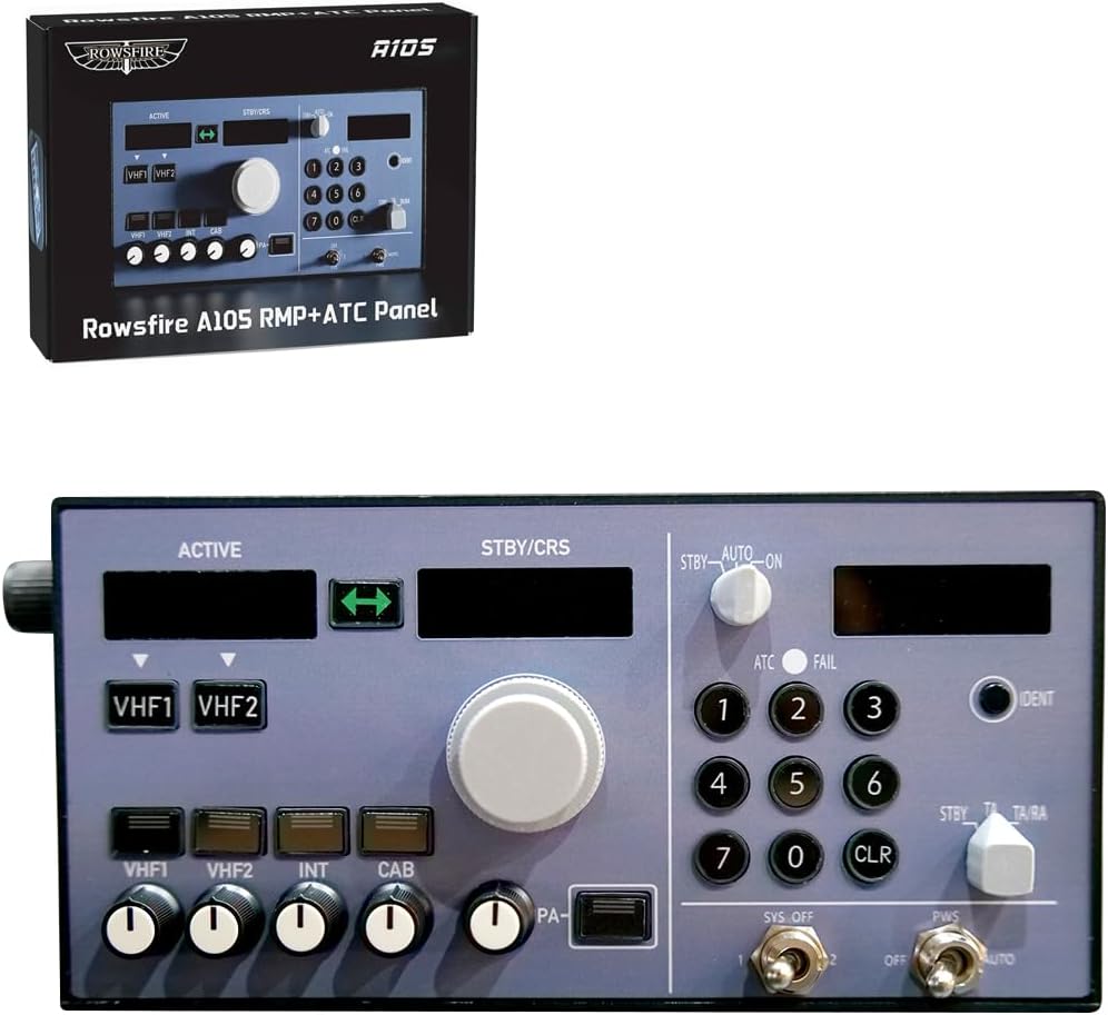Rowsfire A105 V3.0 A32X Panel, All-in-One RMP+ATC+ACP Panel for MSFS 2020/2024, Compatible with FBW INibuild - Windows Flight Sim Home Cockpit