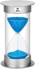 SuLiao 30 Second Timer for Kids, Large Durable Hourglass Sand Clock, Plastic Blue Sand Watch 30 Sec for Games Classroom