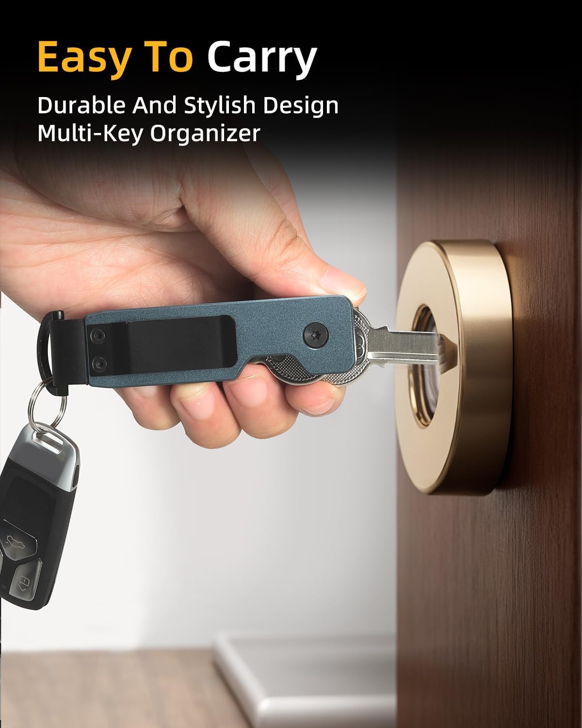 Keychain Key Holder Keychain Tile For Men/Women Key Finder Ring/Organizer for Car Keys Keyring Accessories 2-5 Keys