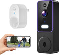 Wireless Video Doorbell with Indoor Receiver, Enhanced Security with AI Human Detection, 2-Way Audio, Night Vision,Real-Time Alerts, Cloud Storage, Smart Home Protection (Purple)
