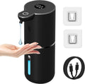 Automatic Liquid Soap Dispenser Touchless, USB Rechargeable Smart Hand Soap Dispenser, 6-Level Adjustable, 12.8oz/380mL, Compatible with Thick Thin Dish Soap for Bathroom Kitchen-Black