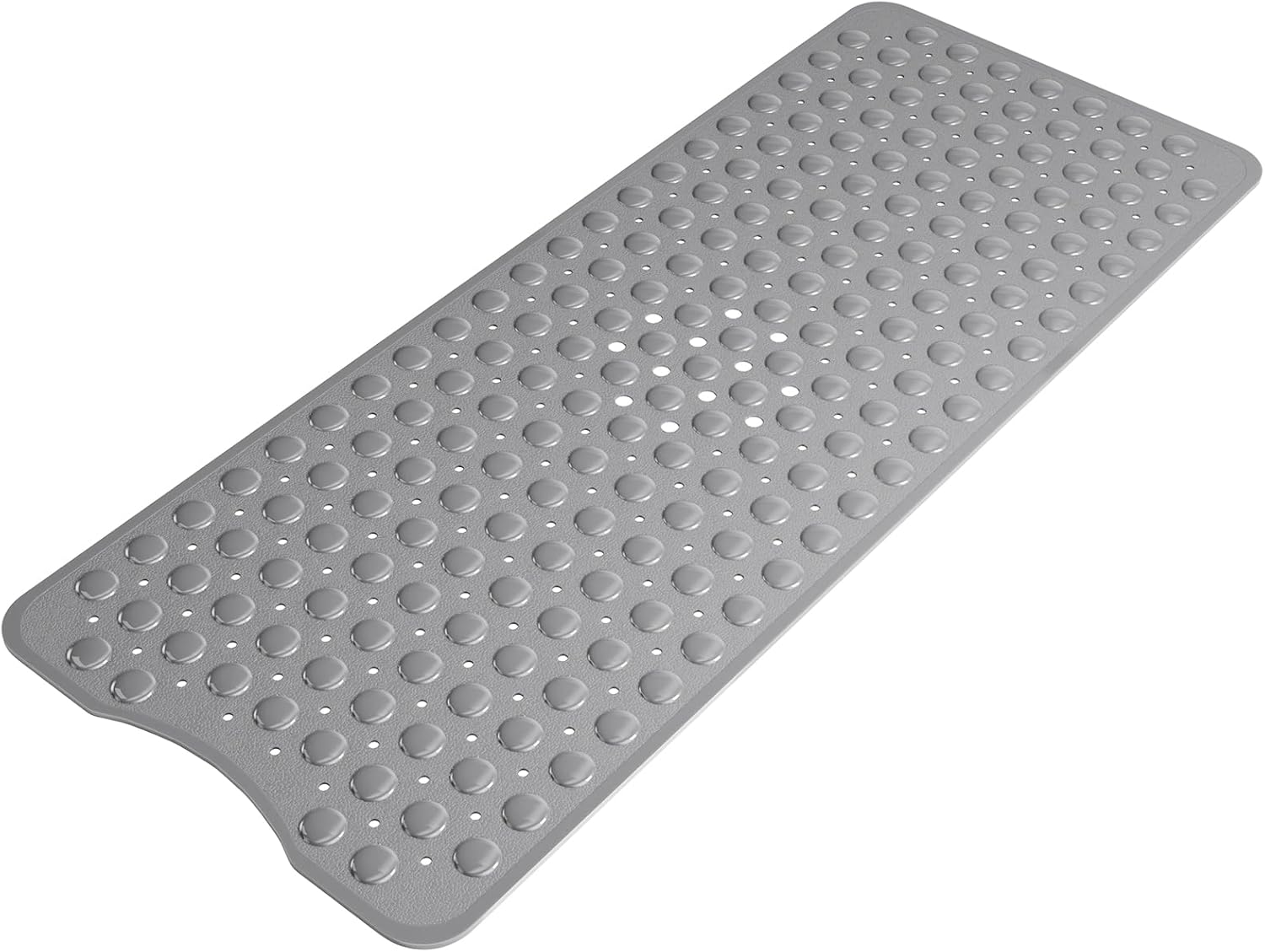 AmazerBath Shower Mat Non Slip 40 x 16 Inches, Shower Stall Mats with Suction Cups and Drain Holes, Non Slip Bath Mat for Tub for Elderly & Kids, Grey