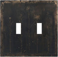 Decorative Switch Plate Covers Black And White Dandelion Art Vintage Wood Grain 2 Gang Double Toggle Light Switch Cover Plate Electrical Wall Plate Outlet Cover for Farmhouse Cabin Decor