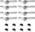 Sliding Glass Door Ratchet Lock Display Case Lock with Chrome Finish, Security, Keyed Alike Showcase Display (8 PC)