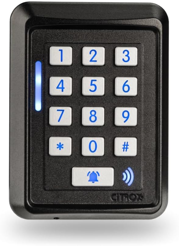 PPA - Wave 125KHz RFID Access Control Keypad, IP66 Weatherproof, Backlit Keys, Wiegand 26/34-bit Compatible