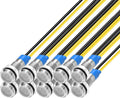 10pcs 6mm LED Metal Indicator Light 110V-220VAC Waterproof Signal Lamp (White)